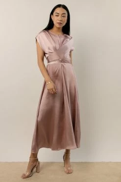 WORUI Rosalind Midi Dress In Mauve Dresses
