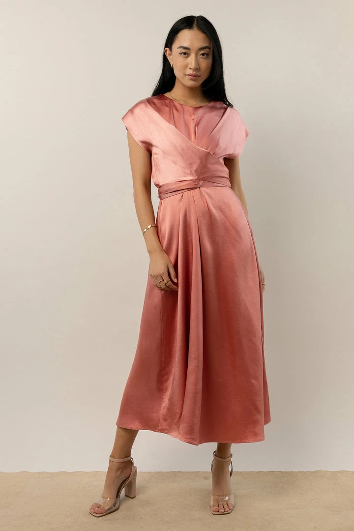 New ✔️ WORUI 👗 Dresses Rosalind Midi 👗 Dress In Rose ✨ 1 WORUI Dresses Rosalind Midi Dress In Rose