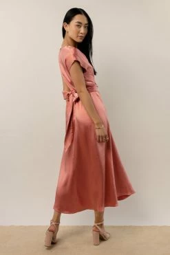 New ✔️ WORUI 👗 Dresses Rosalind Midi 👗 Dress In Rose ✨ 7 WORUI Dresses Rosalind Midi Dress In Rose