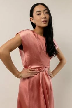 WORUI Dresses Rosalind Midi Dress In Rose