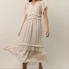 WORUI Dresses Willa Ruffle Dress In Ivory