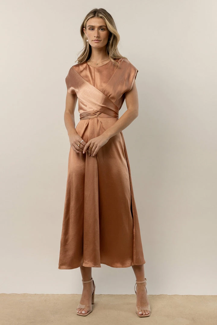 Discount ✔️ WORUI Rosalind Midi 👗 Dress In Copper 👗 Dresses 😀 1 WORUI Rosalind Midi Dress In Copper Dresses
