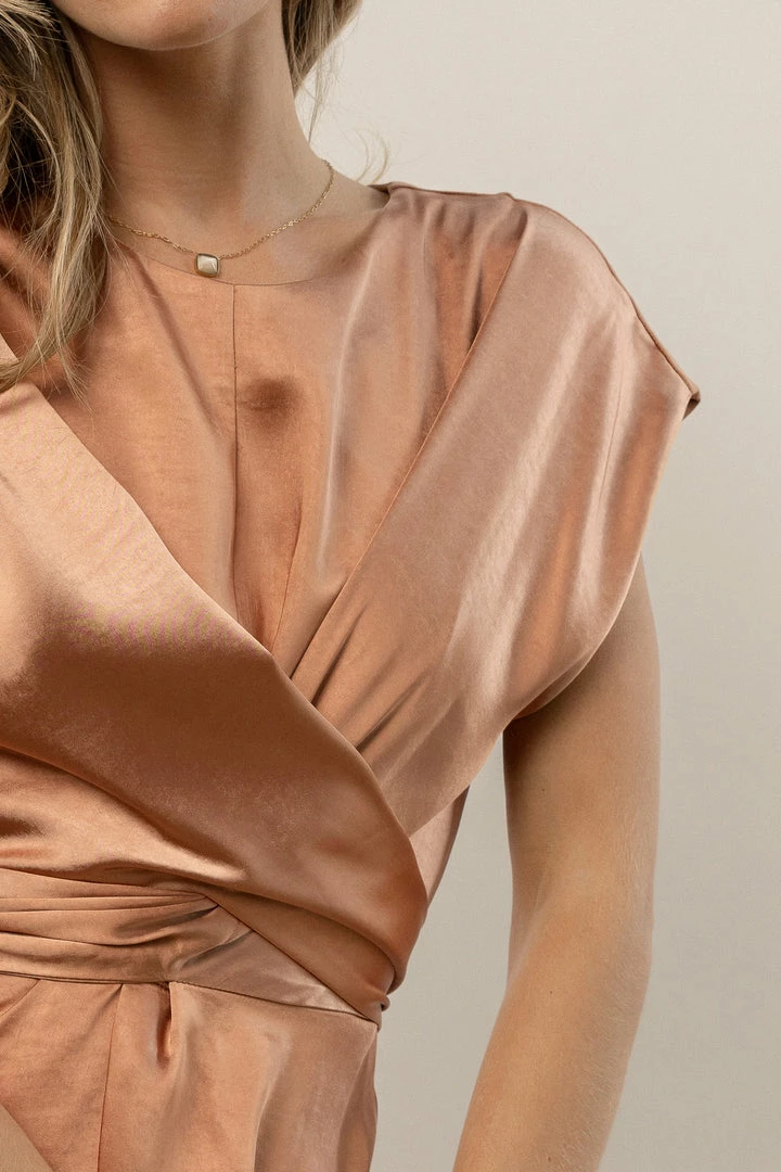 Discount ✔️ WORUI Rosalind Midi 👗 Dress In Copper 👗 Dresses 😀 3 WORUI Rosalind Midi Dress In Copper Dresses