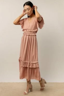 Wholesale π WORUI New Arrivals Willa Ruffle π Dress In Blush π 8 WORUI New Arrivals Willa Ruffle Dress In Blush