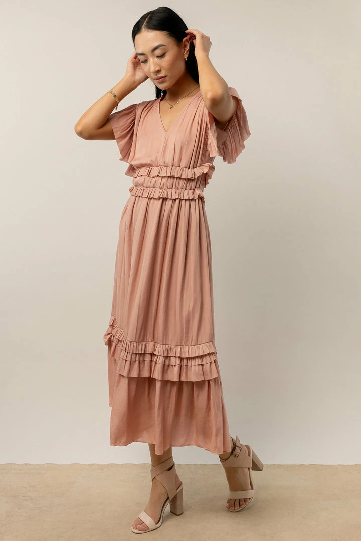 Wholesale π WORUI New Arrivals Willa Ruffle π Dress In Blush π 4 WORUI New Arrivals Willa Ruffle Dress In Blush
