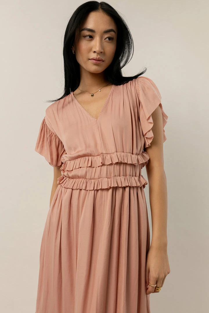 Wholesale π WORUI New Arrivals Willa Ruffle π Dress In Blush π 1 WORUI New Arrivals Willa Ruffle Dress In Blush