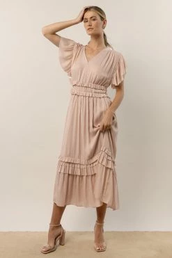 WORUI Dresses Willa Ruffle Dress In Rose