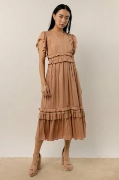 WORUI Willa Ruffle Dress In Peach