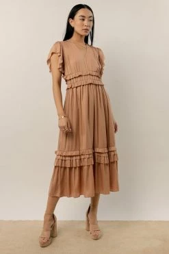 WORUI Willa Ruffle Dress In Peach