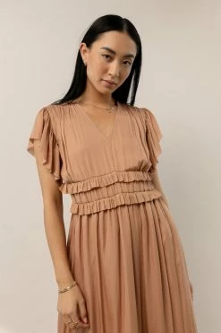 WORUI Willa Ruffle Dress In Peach
