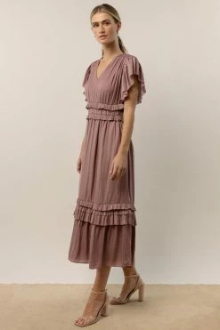 WORUI Willa Ruffle Dress In Lavender New Arrivals