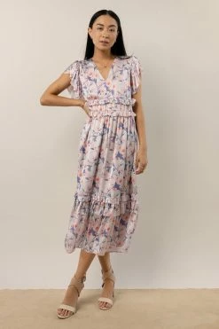 WORUI Willa Ruffle Dress In Pink Floral