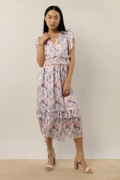 WORUI Willa Ruffle Dress In Pink Floral