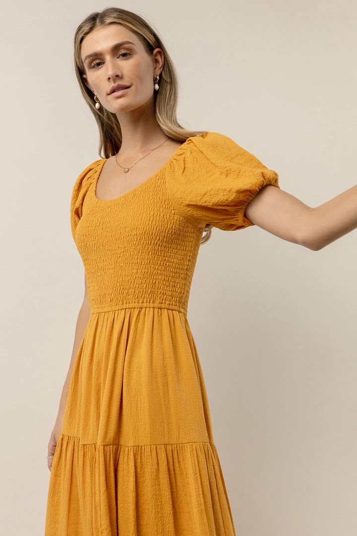 Brand new 👍 WORUI Gemma Midi 👗 Dress In Yellow - FINAL SALE 🎁 2 WORUI Gemma Midi Dress In Yellow - FINAL SALE