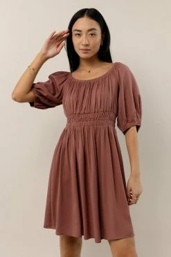SINA Dresses Rhea Mini Dress In Mauve