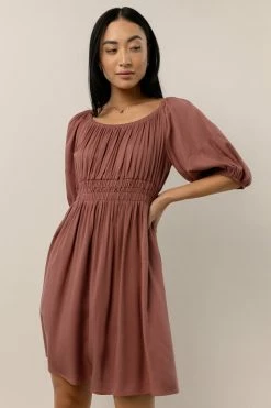 SINA Dresses Rhea Mini Dress In Mauve