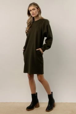 VERO MODA Everard Sweater Dress In Green - FINAL SALE