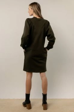 VERO MODA Everard Sweater Dress In Green - FINAL SALE