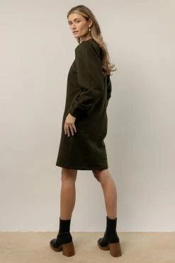 VERO MODA Everard Sweater Dress In Green - FINAL SALE