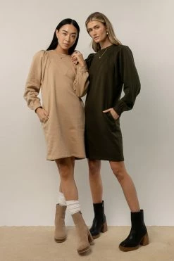 VERO MODA Everard Sweater Dress In Green - FINAL SALE