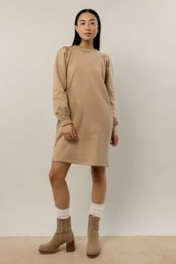 VERO MODA Everard Sweater Dress In Tan - FINAL SALE