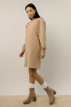 VERO MODA Everard Sweater Dress In Tan - FINAL SALE