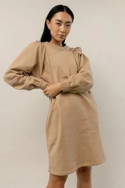 VERO MODA Everard Sweater Dress In Tan - FINAL SALE