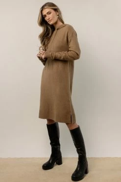 VERO MODA Elton Sweater Dress In Brown New Arrivals