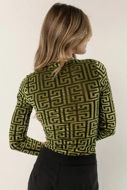 LUMIERE Leesa Top In Moss - FINAL SALE