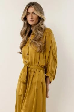 AaKaa Dresses Meadow Maxi Dress In Mustard