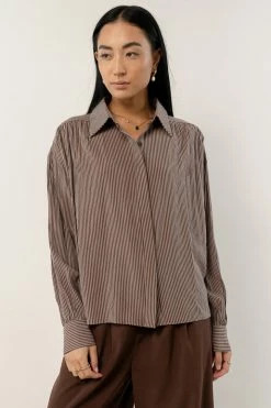 LUMIERE Kristen Striped Button Down New Arrivals
