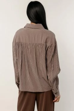LUMIERE Kristen Striped Button Down New Arrivals