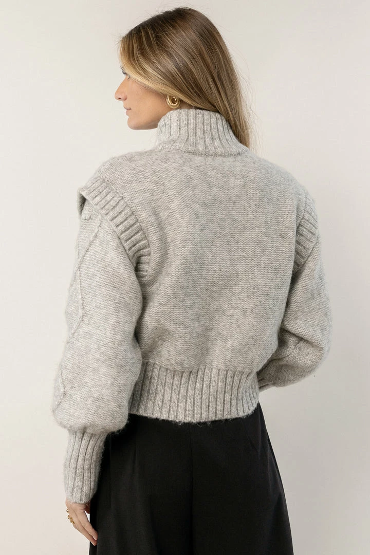 New 🌟 Vero Moda Helga Cable-Knit Sweater In Grey 💯 2 Vero Moda Helga Cable-Knit Sweater In Grey