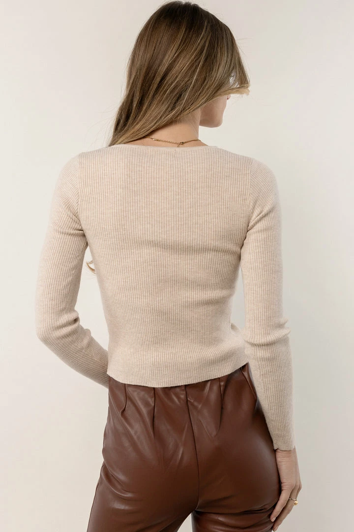 Discount π PAPERMOON Julita Button Top In Oatmeal π 2 PAPERMOON Julita Button Top In Oatmeal