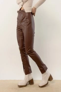 AARON & AMBER Tara Pants In Brown New Arrivals