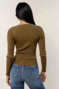 PAPERMOON Tops Julita Button Top In Olive