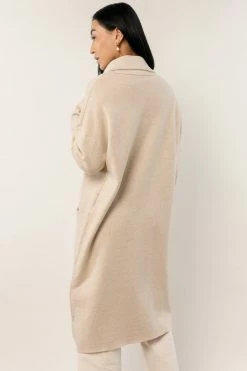 TEA N ROSE Tops Demi Oversized Cardigan In Ivory