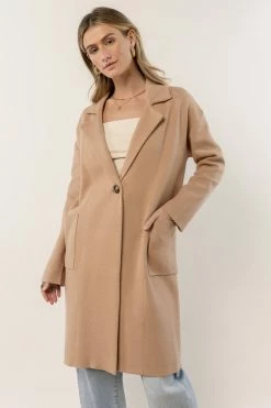 TEA N ROSE Demi Oversized Cardigan In Mocha