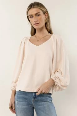 MAIZE Stephanie Blouse In Beige - FINAL SALE