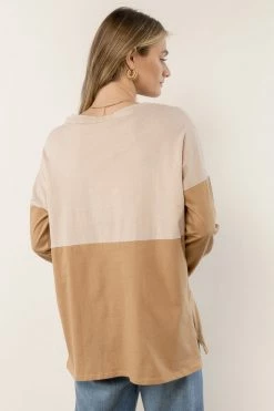 Tres Bien Dallas Color Block Top In Mustard New Arrivals