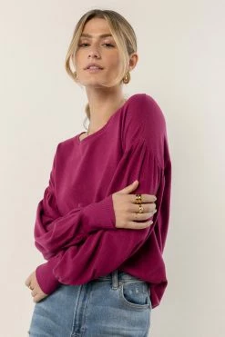 SINA Kaori Top In Magenta - FINAL SALE