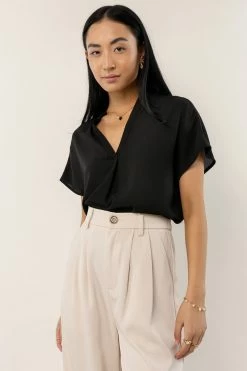 FUN 2 FUN New Arrivals Celeste Blouse In Black