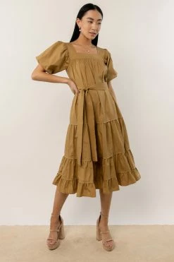 WORUI Tropez Midi Dress In Olive