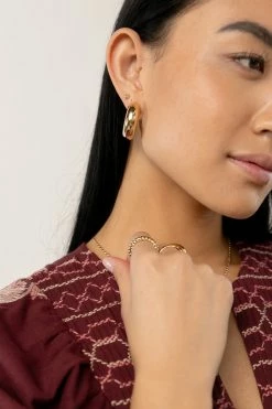 J&D JEWELRY Jane Open Hoop Earrings