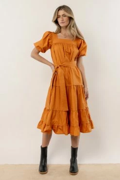 WORUI Dresses Tropez Midi Dress In Orange