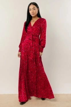 AaKaa Ashlynn Floral Maxi Dress Dresses