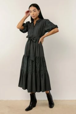 Flying Tomato Dresses Ophelia Lace Midi Dress In Teal - FINAL SALE