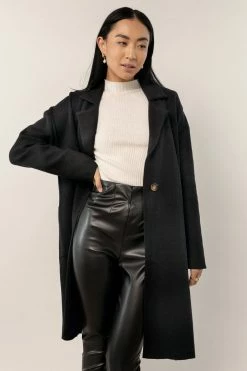 TEA N ROSE Tops Demi Oversized Cardigan In Black