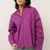 AARON & AMBER Kathryn Button Up Shirt In Magenta - FINAL SALE