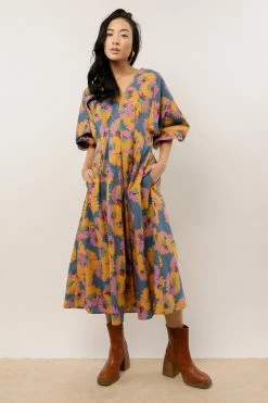 WELLMADE INC Dresses Kara Floral Midi Dress